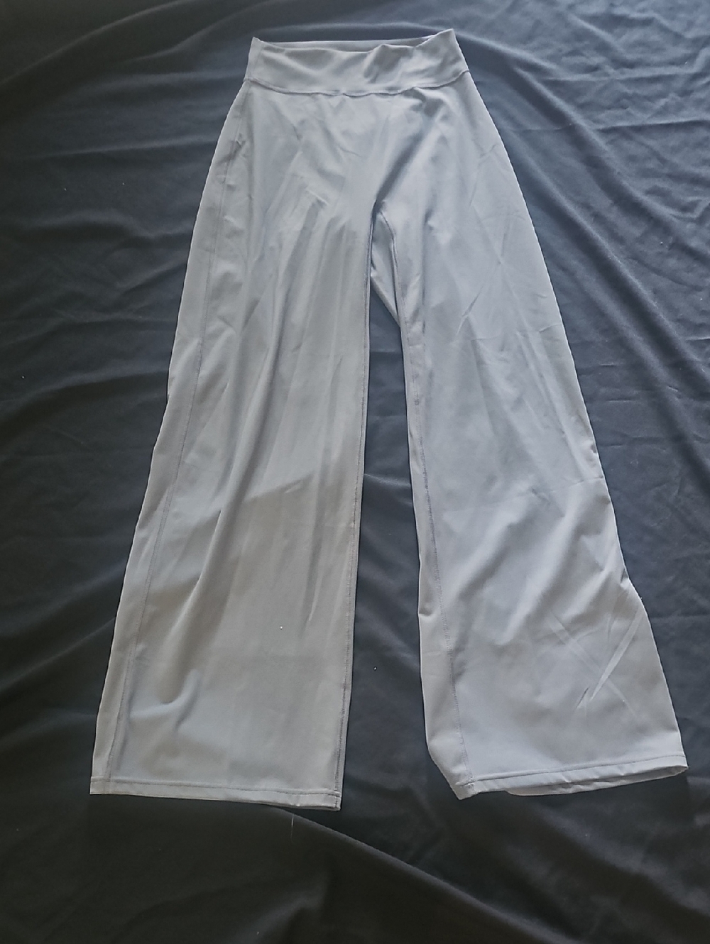 Wide Leg Women's Pants in Light Gray